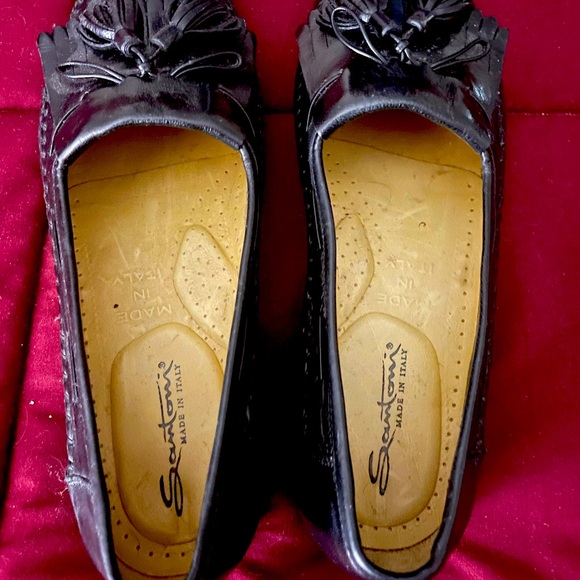 Santoni Men’s Black Loafers